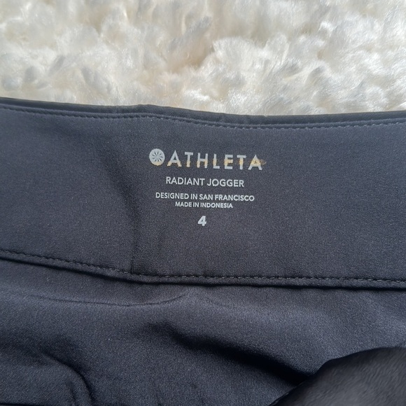Athleta Radiant black jogger tapered leg shiny pants - Picture 8 of 8